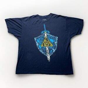 The Legend Of Zelda Shirt Adult 2XL XXL Blue Nintendo Retro Video Game Tee